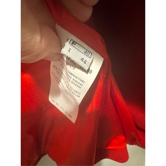 Plein Sud Jeanius red jersey knit blazer jacket size us 8 / fr 40 - Picture 3 of 7